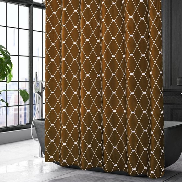 GIBELLE Other - GIBELLE Modern Geometric Cloth Shower Curtain Set with Hooks, 72x72 NEW!!!